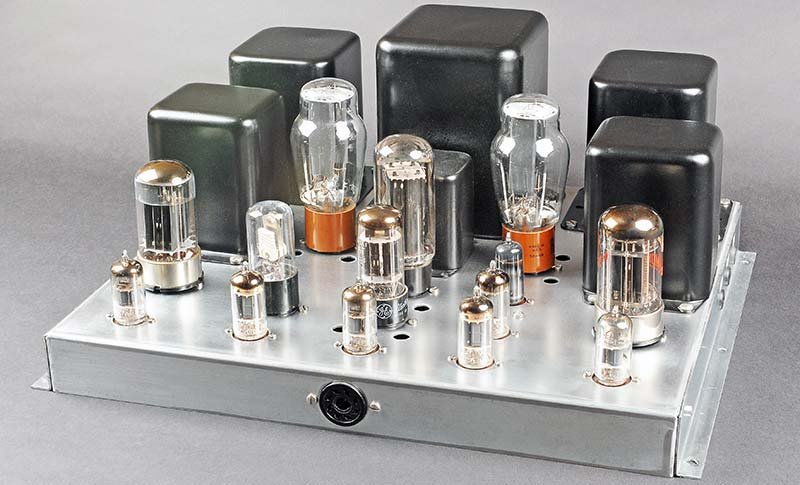 ES-2 Amplifier Power Supply — the restored unit with replacement transformers and new filter capacitors