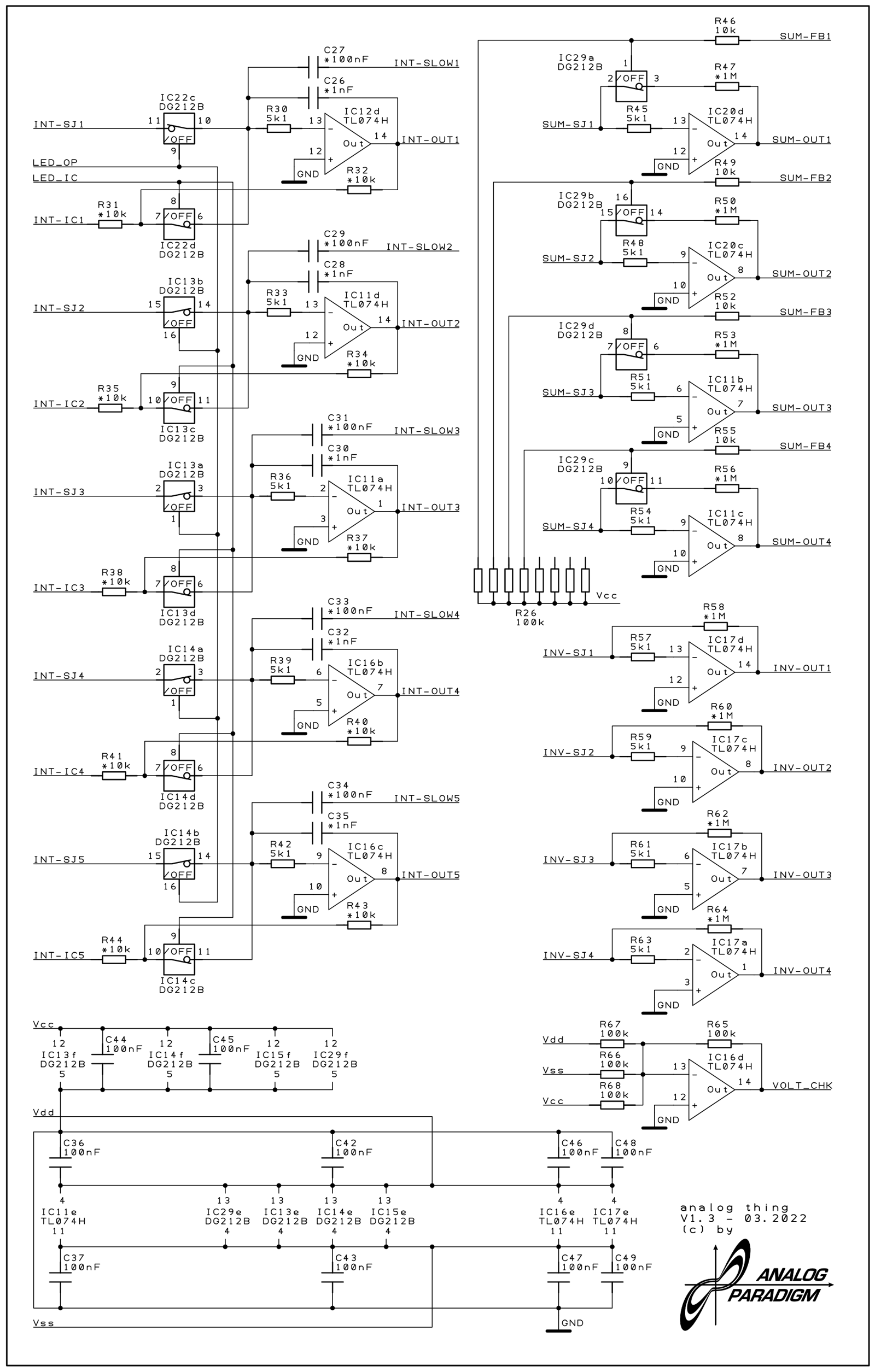 Base board sheet 03 — integrators, summers, and inverters